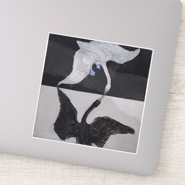 Adesivo Hilma Af Klint, The Swan No.1, Abstrato Art (Detalhe)