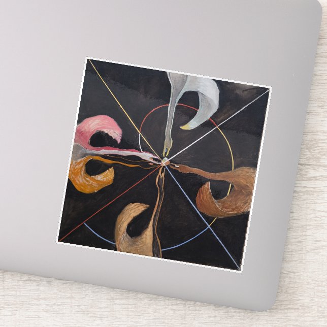 Adesivo Hilma Af Klint, The Swan No.7, Abstrato Art (Detalhe)