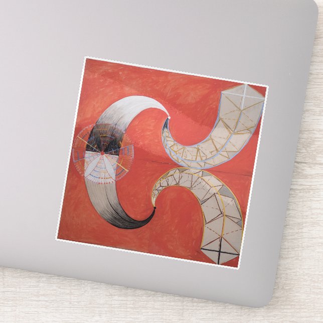 Adesivo Hilma Af Klint, The Swan No.9, Abstrato Art (Detalhe)