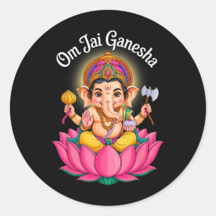 Adesivo Hindu Ganesha Puja Elefante Deus Índia Meditação Y