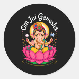 Adesivo Hindu Ganesha Puja Elephant God India Meditação Y
