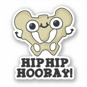 Adesivo Hip Hip Hooray Engraçado Anatomia Pun