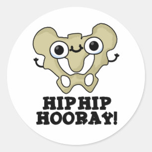 Adesivo Hip Hip Hooray Engraçado Anatomia Pun