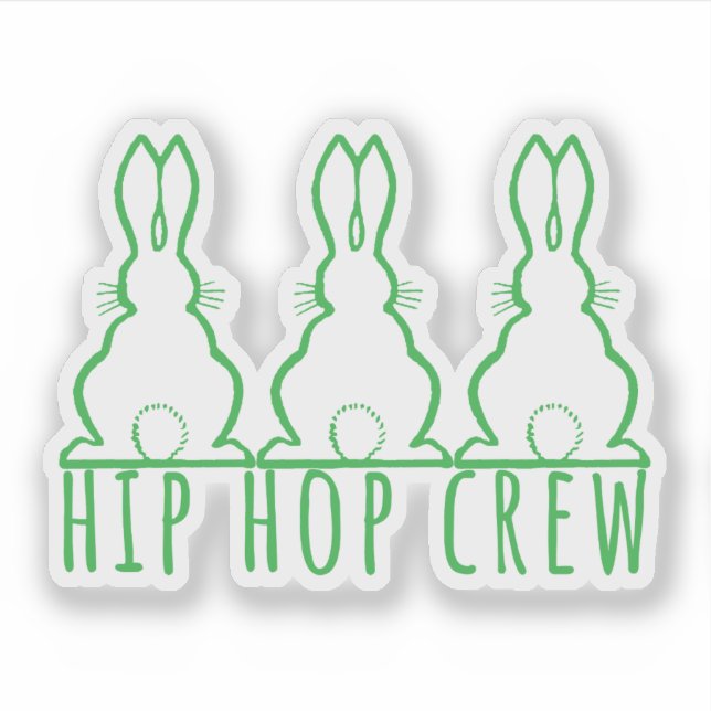 Adesivo Hip Hop Crew Cute Bunnies (Frente)