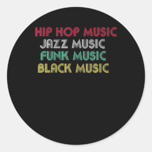 Adesivo Hip Hop Jazz Funk Black Music - Musical Creative