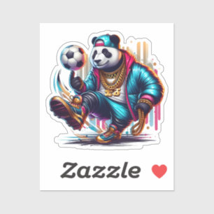 Adesivo Hip Hop Panda Futebol de Verão Esportes