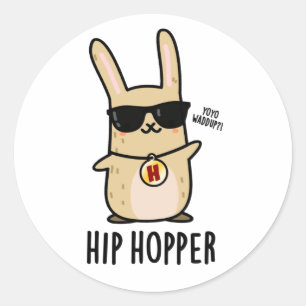 Adesivo Hip Hopper Funny Coelho Coelho Pun
