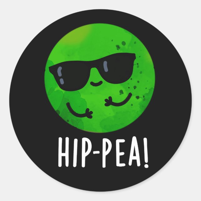 Adesivo Hip Pea Engraçado Hip Pun Dark BG (Frente)