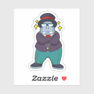 Adesivo Hipopótamo como Noivo com Terno.PNG