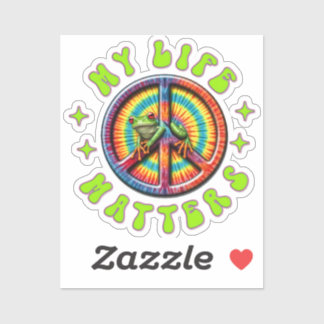 Adesivo Hippie Amor Paz Vida Importa Personalizado