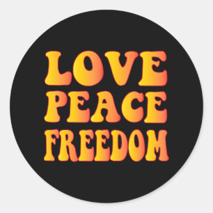 Adesivo Hippie AMVE PEACE FREEDOM 60s 70s Tie Morte