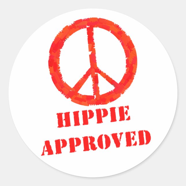 Adesivo Hippie aprovado (Frente)