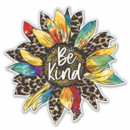 Adesivo Hippie Boho Colorido Girassol Seja Gentil