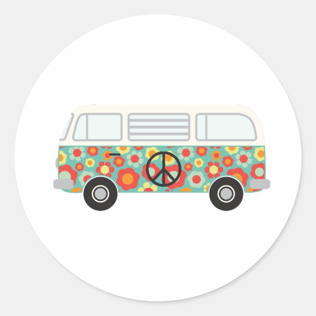 Adesivo Hippie Bus (Frente)