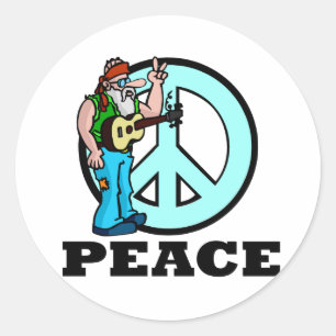 Adesivo Hippie da Paz
