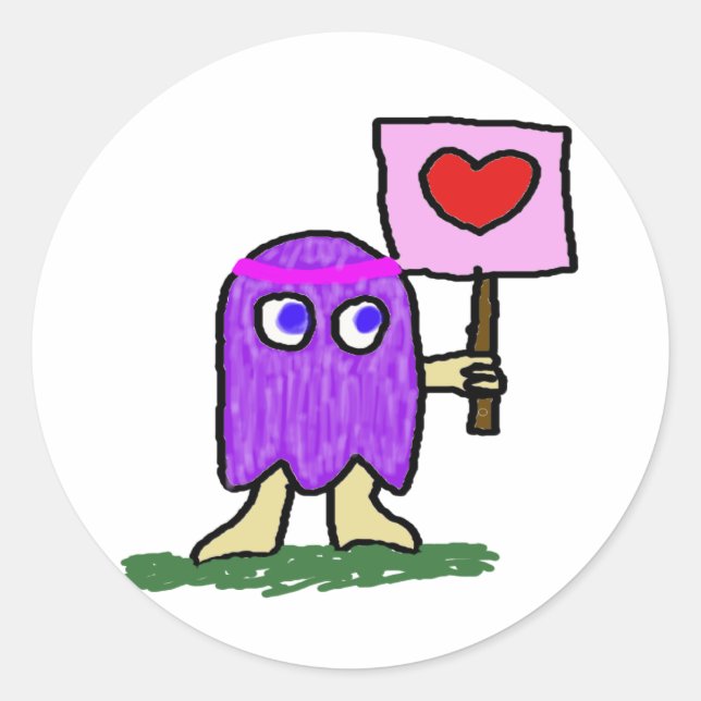 Adesivo Hippie Dippy Love (Frente)