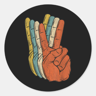 Adesivo Hippie dos anos 70 da Retro Peace Vintage