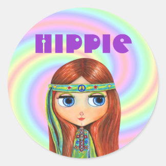 Adesivo Hippie Girl Sticker