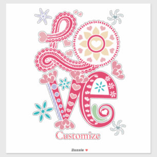 Adesivo Hippie Groovy - Sinal de Amor Thunder_Cove