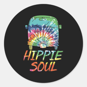Adesivo Hippie Soul Microbus Van Hippie Lifstyle Hippie