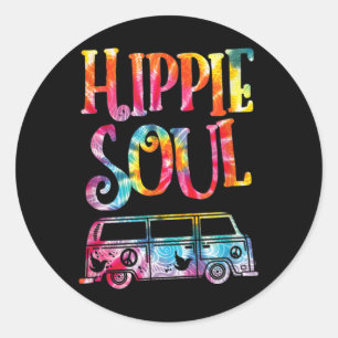 Adesivo Hippie Tie Dye Van Hippie Soul