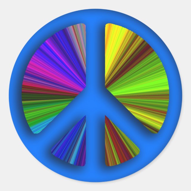 Adesivo Hippie Trippy Peace Sign (Frente)