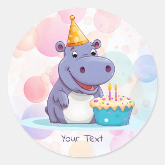 Adesivo Hippo Birthday Sticker