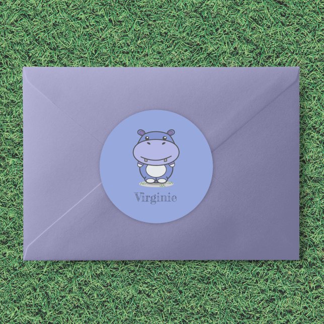 Adesivo Hippo Bonito (Cute Hippo Sticker)