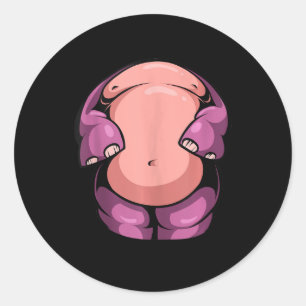 Adesivo Hippo Chubby Animal Halloween Costume Easy Cosplay