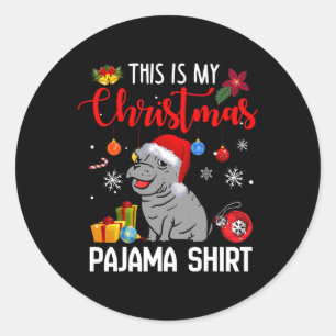 Adesivo Hippo Fiona Esta É A Minha Camisa De Natal