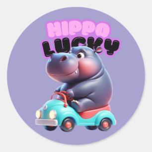 Adesivo Hippo Lucky Sticker