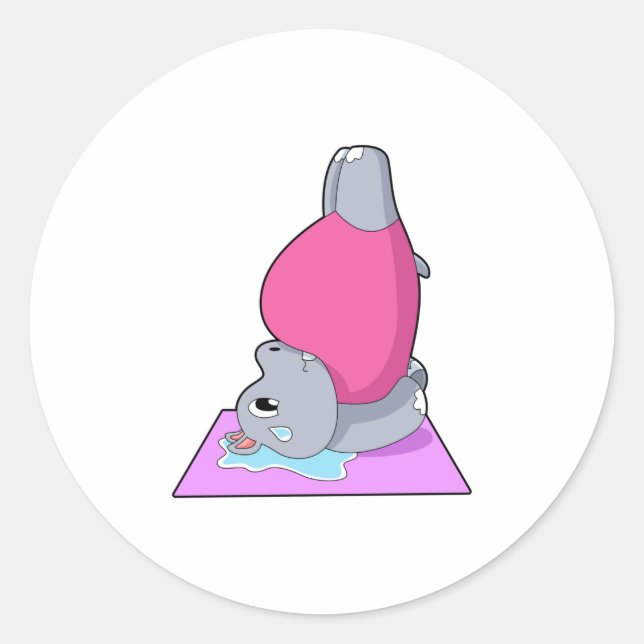 Adesivo Hippo na Malhação Yoga (Frente)