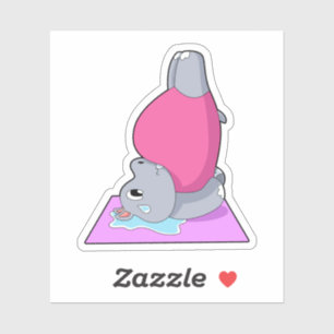 Adesivo Hippo na Malhação Yoga