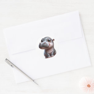 Adesivo Hippo Whimsy Adorable Cartoon Posto de Caracteres 