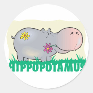 Adesivo Hippopotamus amigável do miúdo