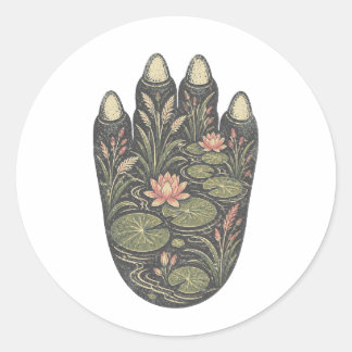 Adesivo Hippopotamus Botanical Footprint Nature Sticker
