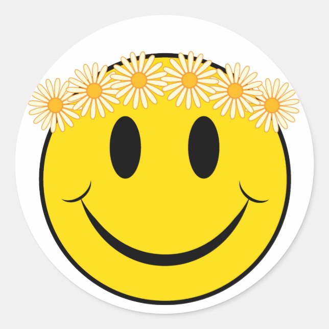 Adesivo Hippy Happy Face (Frente)