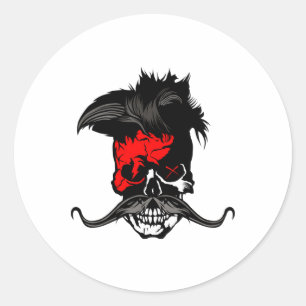 Adesivo Hipster Caveira Punk Cachorro Cachorro Cutado Ligh