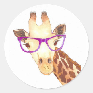 Adesivo Hipster Giraffe Sticker