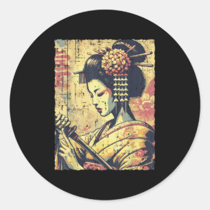 Adesivo Hipster Japonês Geisha Katana Vintage Women Girls
