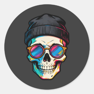 Adesivo Hipster Skully