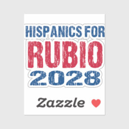 Adesivo Hispanics for Rubio 2028