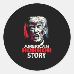 Adesivo História de Terror do Zumbi Trump Americano Vintag