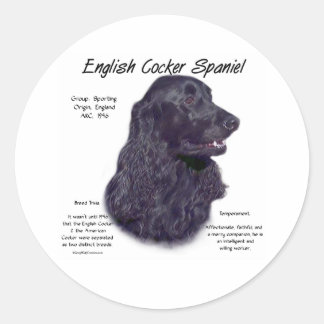 Adesivo História do Cocker Spaniel Inglês Preto