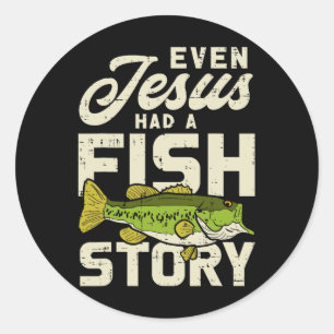 Adesivo História do Peixe de Jesus Pescador Deus Cristo Pe