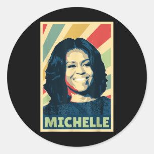 Adesivo História E Política Armazenam Michelle Obama Vinta