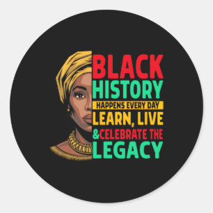 Adesivo História Negra Acontece Todos Os Dias História Neg