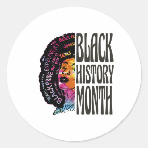 Adesivo História Negra Afro-Americana Mês E Juntetização P