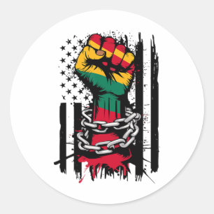 Adesivo História Negra Bandeira Americana Fist 12