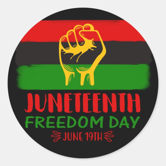 Adesivo História Negra do Dia da Liberdade (Frente)